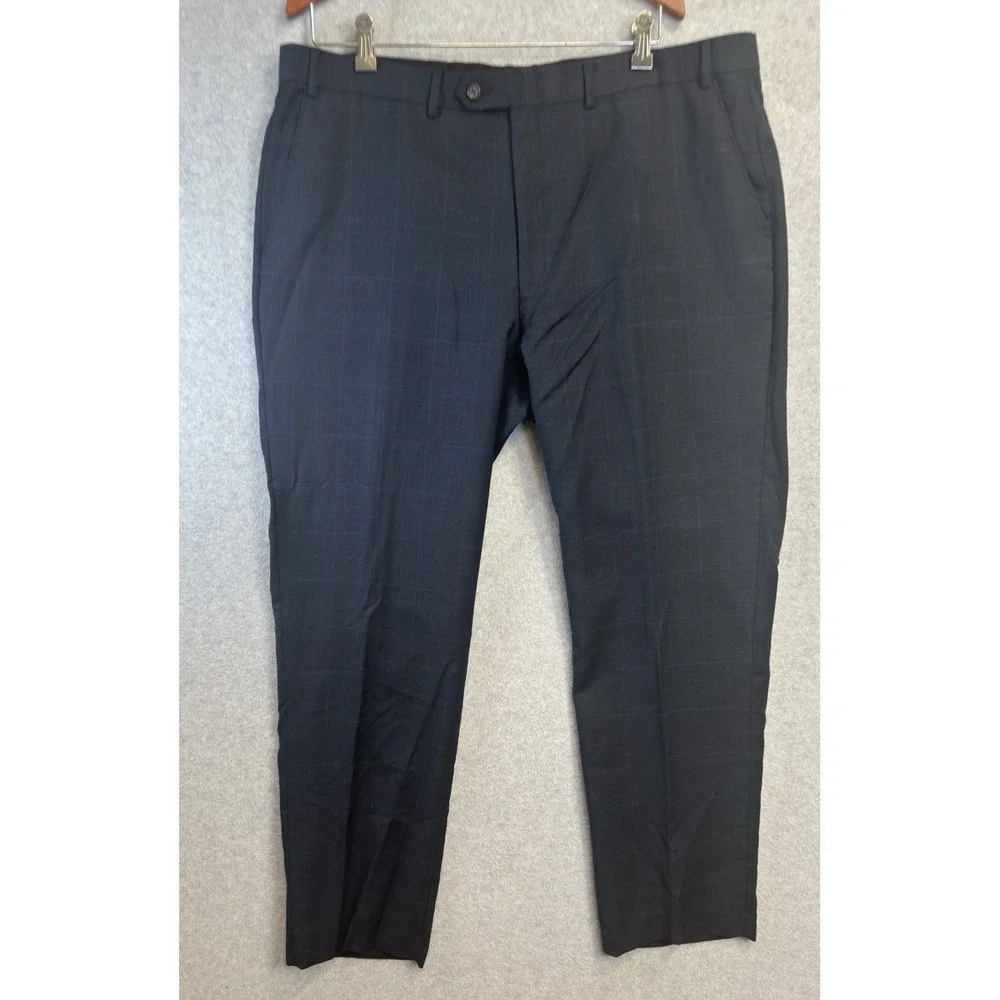 Lauren Ralph Lauren 42R 42x32 Blue‎ Glenn Check 100% Wool Mens Suit